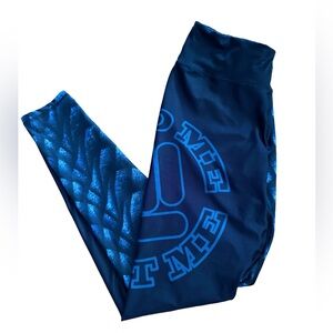 Feed Me Fight Me Navy and Electric Blue Leggings